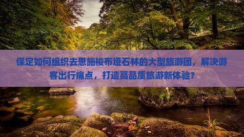 保定如何组织去恩施梭布垭石林的大型旅游团，解决游客出行痛点，打造高品质旅游新体验？