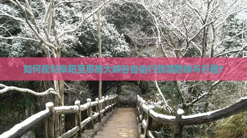 如何规划阜阳至恩施大峡谷自由行旅游路线与行程？