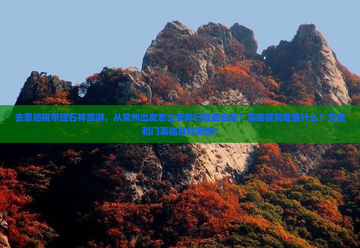 去恩施梭布垭石林旅游，从常州出发怎么安排行程最合适？需要提前准备什么？交通和门票信息有哪些？