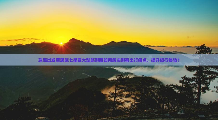 珠海出发至恩施七星寨大型旅游团如何解决游客出行痛点，提升旅行体验？