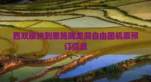 西双版纳到恩施腾龙洞自由团机票预订信息