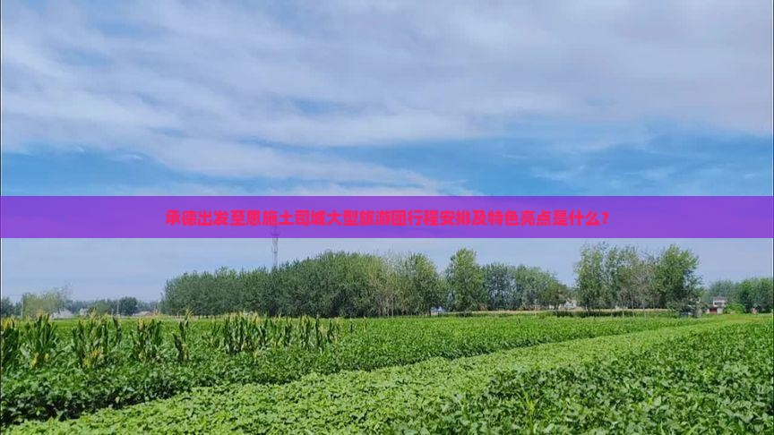 承德出发至恩施土司城大型旅游团行程安排及特色亮点是什么？
