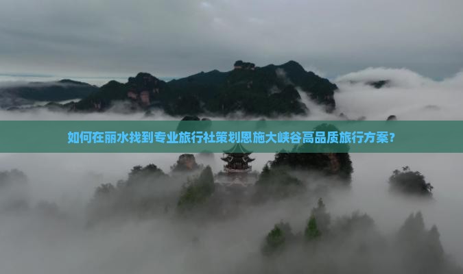 如何在丽水找到专业旅行社策划恩施大峡谷高品质旅行方案？