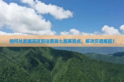 如何从武威高效前往恩施七星寨景点，解决交通难题？