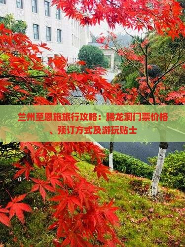 兰州至恩施旅行攻略：腾龙洞门票价格、预订方式及游玩贴士