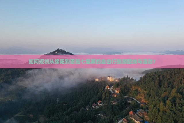 如何规划从绵阳到恩施七星寨的自由行旅游路线与活动？