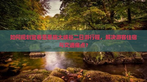 如何规划宜春至恩施大峡谷二日游行程，解决游客住宿与交通痛点？