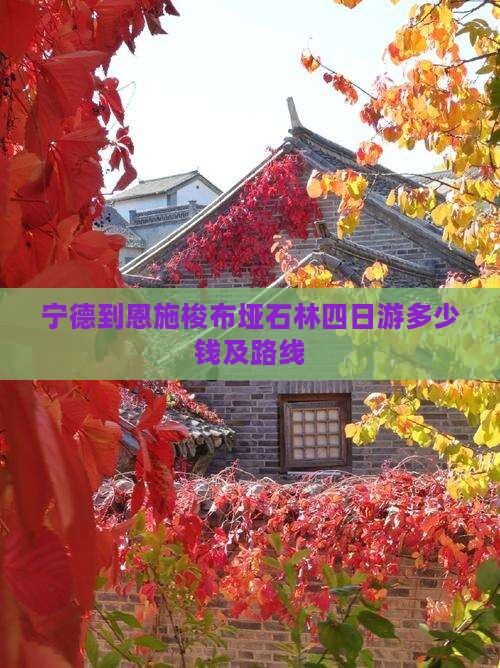 宁德到恩施梭布垭石林四日游
