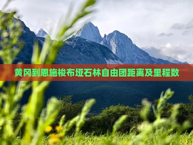 黄冈到恩施梭布垭石林自由团距离及里程数
