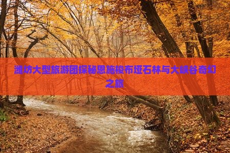潍坊大型旅游团探秘恩施梭布垭石林与大峡谷奇幻之旅