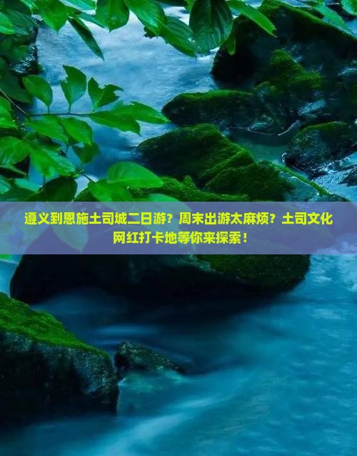 遵义到恩施土司城二日游？周末出游太麻烦？土司文化+网红打卡地等你来探索！