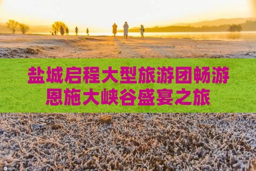 盐城启程大型旅游团畅游恩施大峡谷盛宴之旅