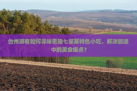 台州游客如何寻味恩施七星寨特色小吃，解决旅途中的美食痛点？