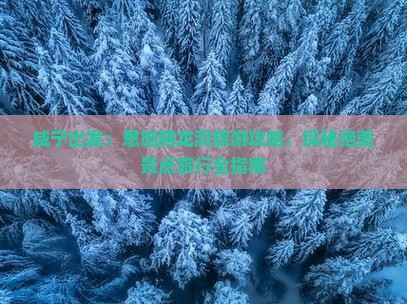 咸宁出发：恩施腾龙洞旅游攻略，探秘绝美景点旅行全指南