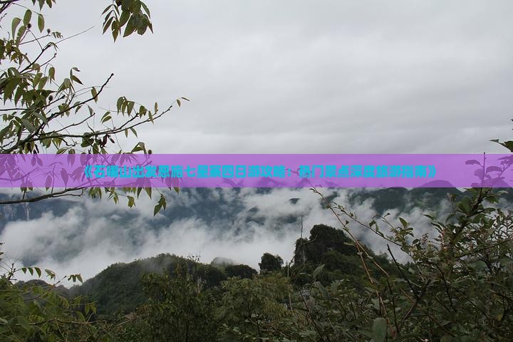 《石嘴山出发恩施七星寨四日游攻略：热门景点深度旅游指南》