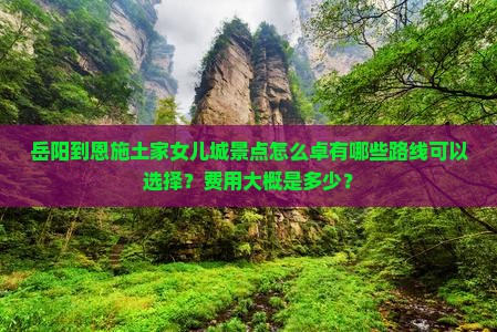岳阳到恩施土家女儿城景点怎么卓有哪些路线可以选择？费用大概是多少？