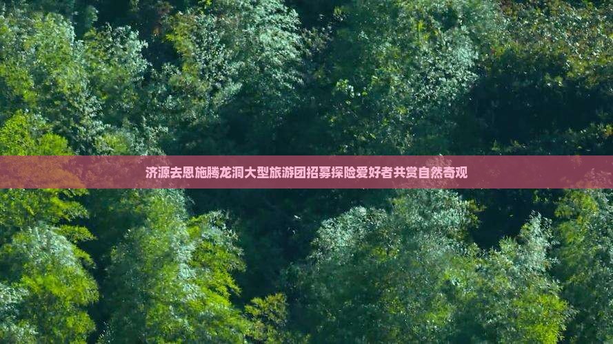济源去恩施腾龙洞大型旅游团招募探险爱好者共赏自然奇观