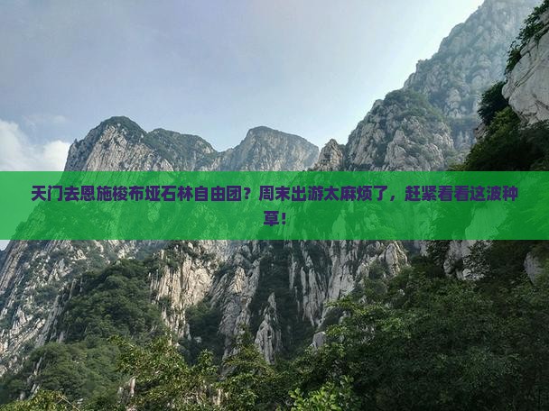 天门去恩施梭布垭石林自由团？周末出游太麻烦了，赶紧看看这波种草！