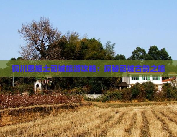 铜川恩施土司城旅游攻略：探秘司城古韵之旅