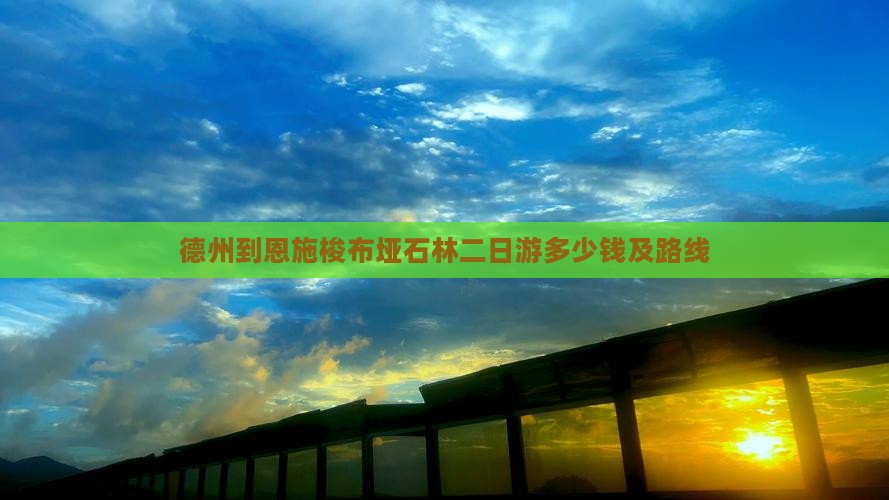 德州到恩施梭布垭石林二日游