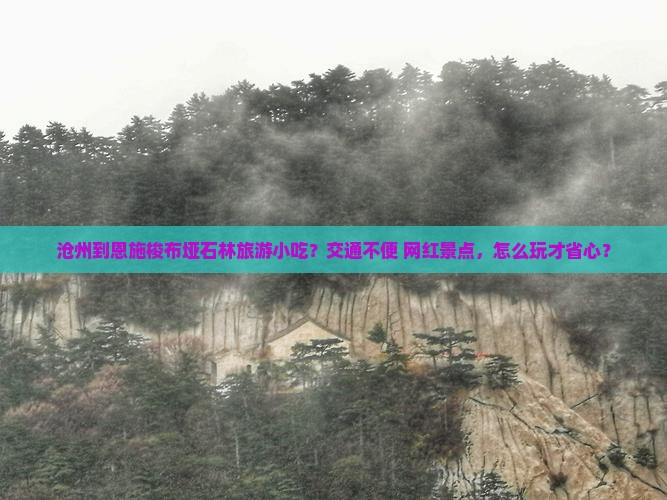 沧州到恩施梭布垭石林旅游小吃？交通不便+网红景点，怎么玩才省心？