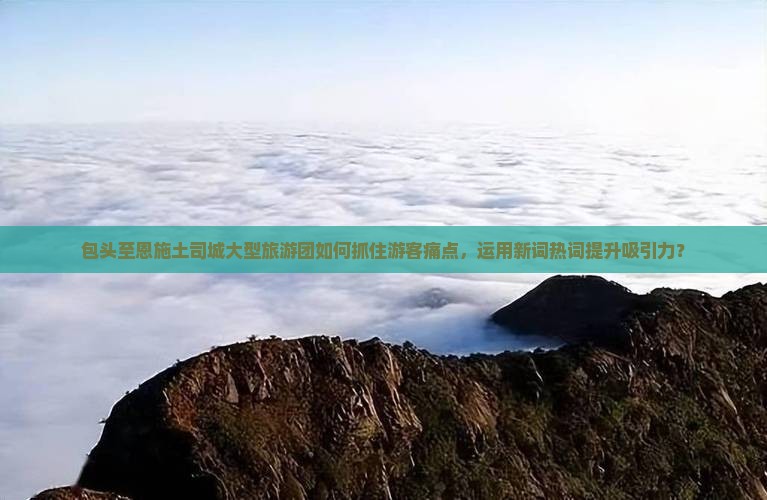 包头至恩施土司城大型旅游团如何抓住游客痛点，运用新词热词提升吸引力？