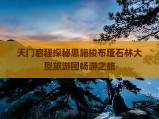 天门启程探秘恩施梭布垭石林大型旅游团畅游之旅
