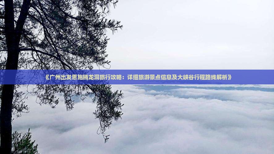 《广州出发恩施腾龙洞旅行攻略：详细旅游景点信息及大峡谷行程路线解析》