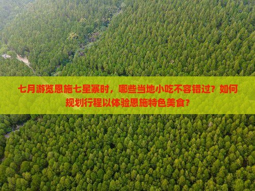 七月游览恩施七星寨时，哪些当地小吃不容错过？如何规划行程以体验恩施特色美食？