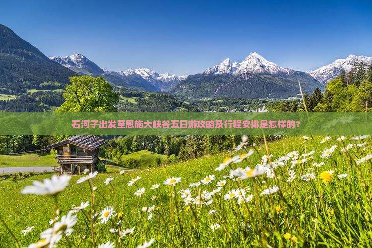 石河子出发至恩施大峡谷五日游攻略及行程安排是怎样的？