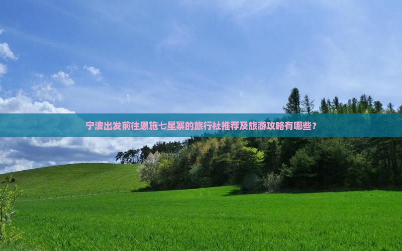宁波出发前往恩施七星寨的旅行社推荐及旅游攻略有哪些？