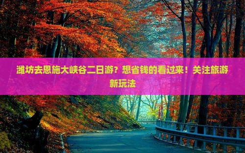潍坊去恩施大峡谷二日游？想省钱的看过来！关注旅游新玩法