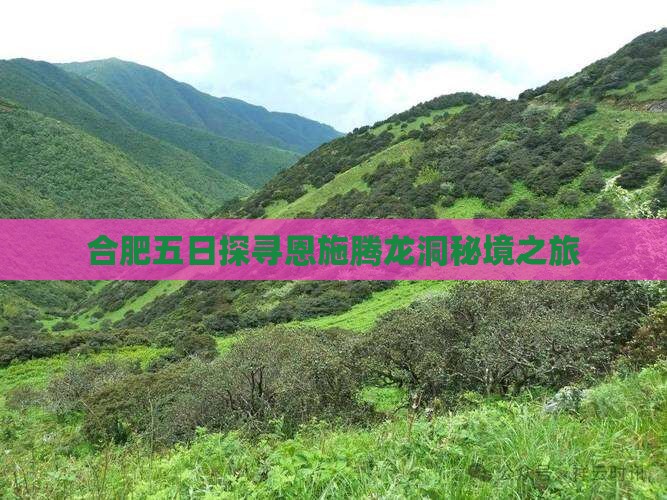 合肥五日探寻恩施腾龙洞秘境之旅