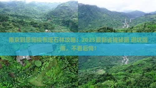 南京到恩施梭布垭石林攻略
