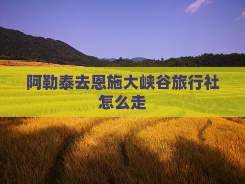阿勒泰去恩施大峡谷旅行社