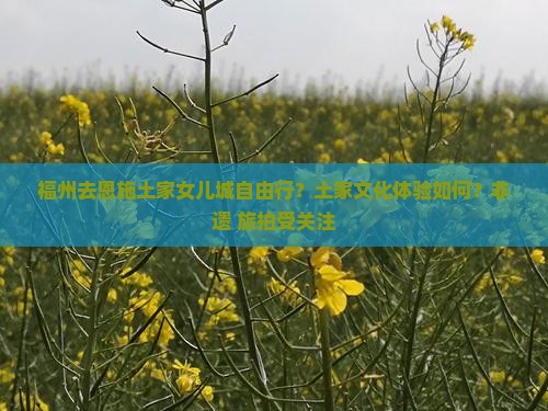 福州去恩施土家女儿城自由行？土家文化体验如何？非遗+旅拍受关注