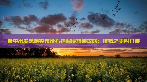 晋中出发恩施梭布垭石林深度旅游攻略:梭布之美四日游 晋中出发恩施梭布垭石林深度旅游攻略:梭布之美四日游