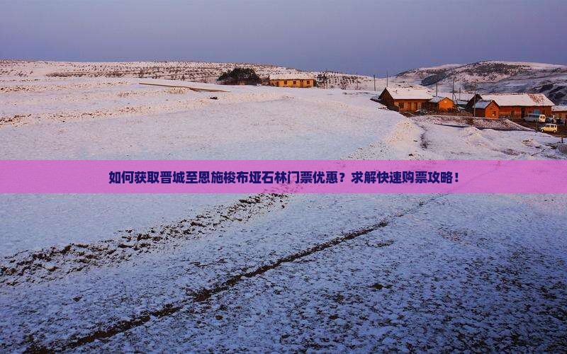 如何获取晋城至恩施梭布垭石林门票优惠？求解快速购票攻略！