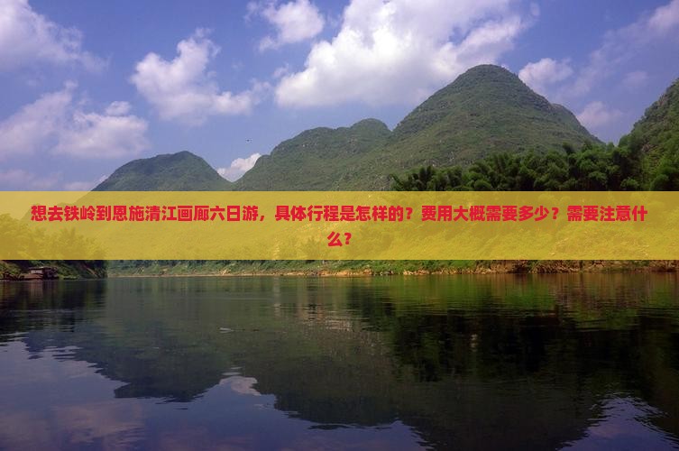 想去铁岭到恩施清江画廊六日游，具体行程是怎样的？费用大概需要多少？需要注意什么？