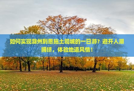 如何实现滁州到恩施土司城的一日游？避开人潮拥挤，体验地道风情！