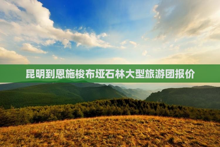 昆明到恩施梭布垭石林大型旅游团报价