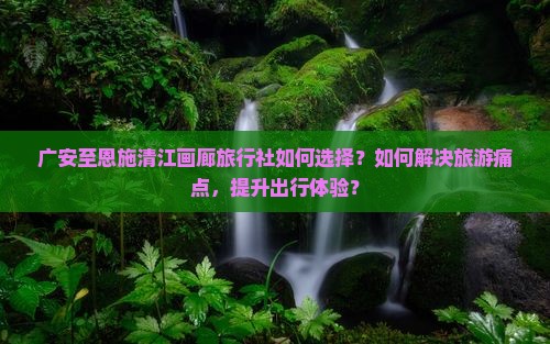 广安至恩施清江画廊旅行社如何选择？如何解决旅游痛点，提升出行体验？