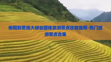 衡阳到恩施大峡谷团体旅游景点攻略推荐-热门旅游景点合集