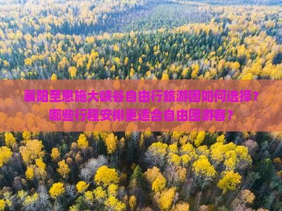 襄阳至恩施大峡谷自由行旅游团如何选择？哪些行程安排更适合自由团游客？
