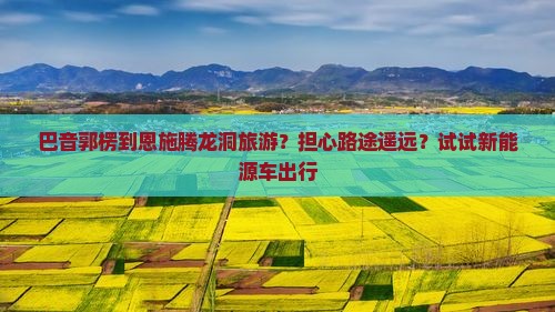 巴音郭楞到恩施腾龙洞旅游？担心路途遥远？试试新能源车出行