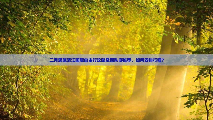 二月恩施清江画廊自由行攻略及团队游推荐，如何安排行程？