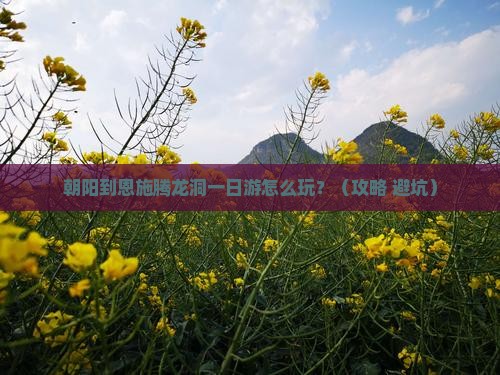 朝阳到恩施腾龙洞一日