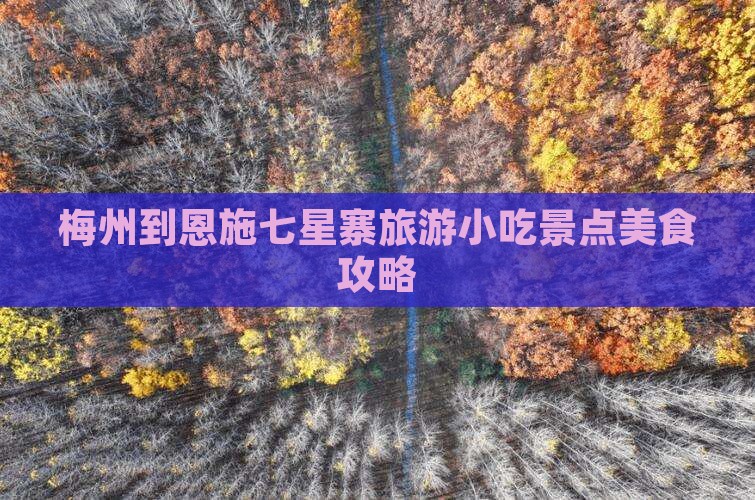 梅州到恩施七星寨旅游小吃