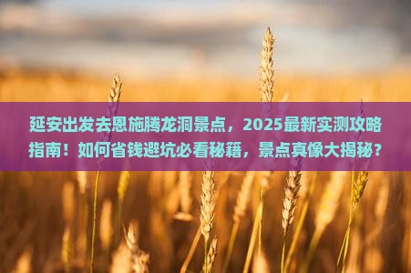 延安去恩施腾龙洞景点