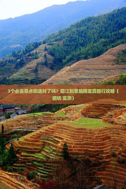 阳江到恩施腾龙洞必去地